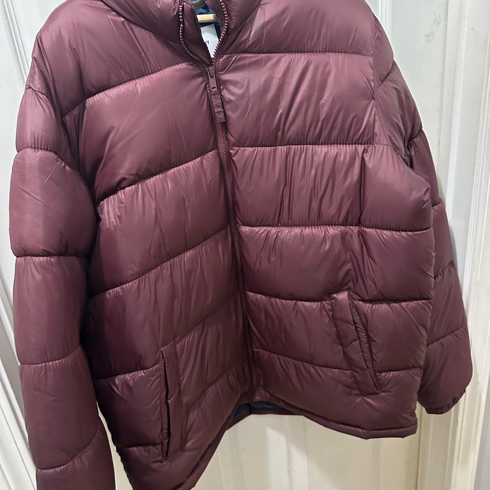 Maroon Puffer Jacket